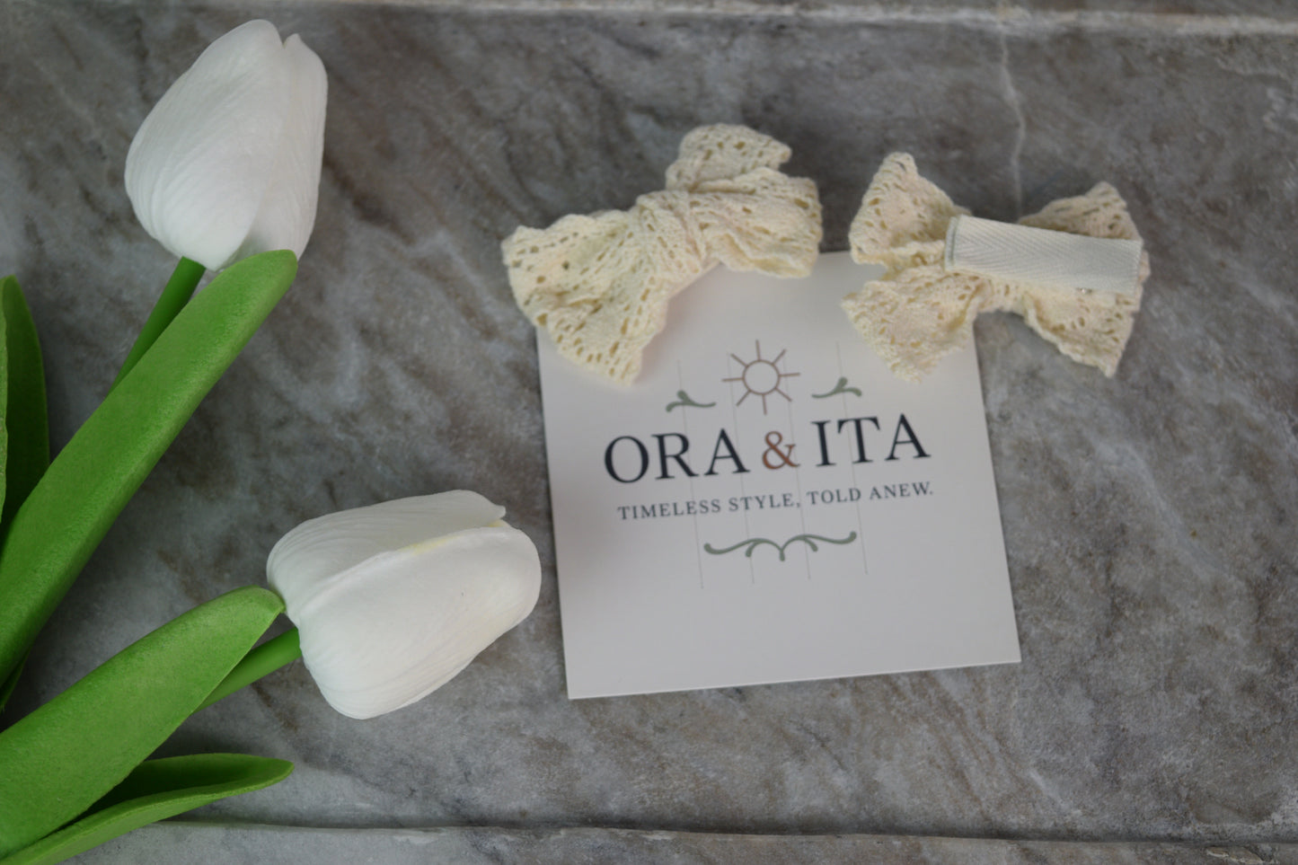 The Little Lace Bow Clip