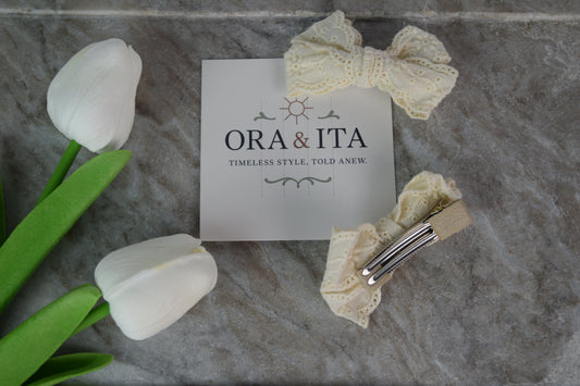 The Baby Lace Bow Clip